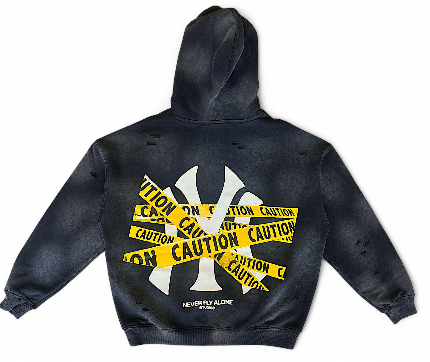 Caution Vintage Hoodie