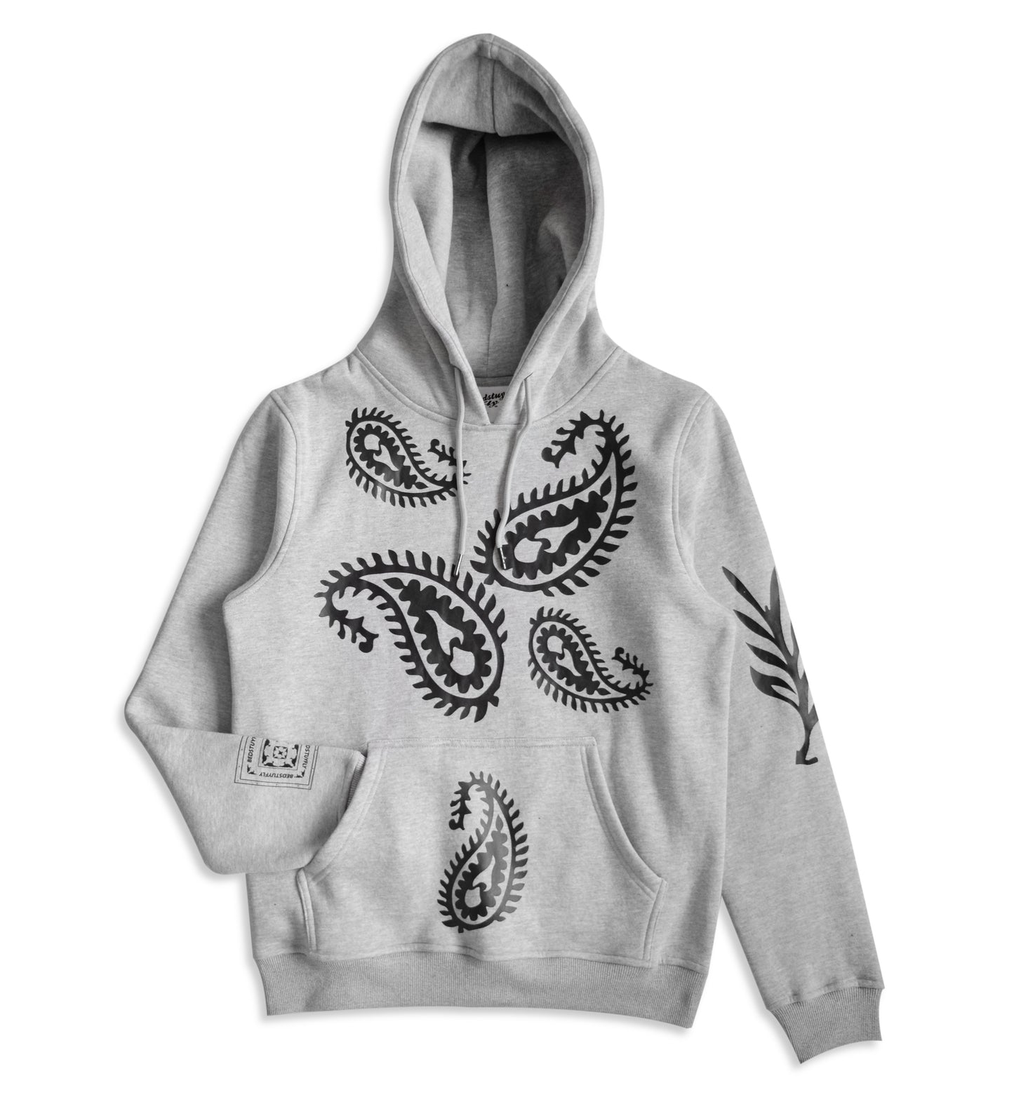 PAISLEY HOODIE (GRAY/BLACK) - Bedstuyfly