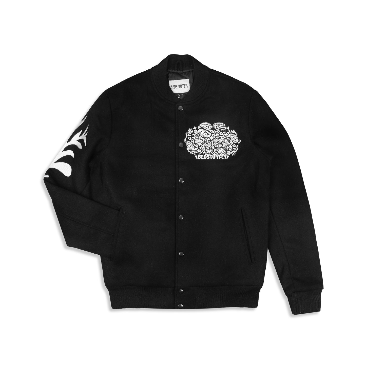 Paisley Varsity (Blk) - Bedstuyfly