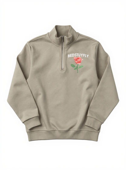 Give ‘em Roses Quarter Zip Sandstone