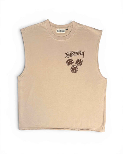 456 Raw Edge Sleeveless T-shirt