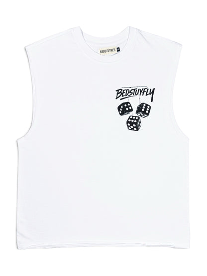 456 Raw Edge Sleeveless T-shirt