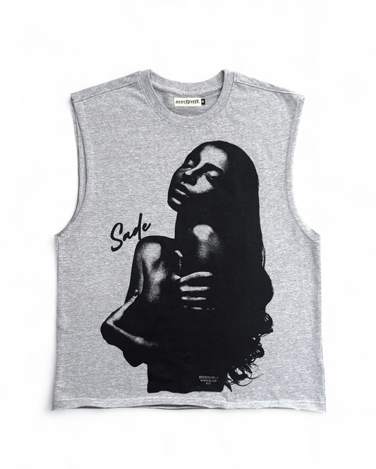Sade Love Sleeveless T-shirt (Gray)