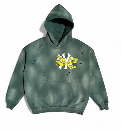 Caution Vintage Hoodie