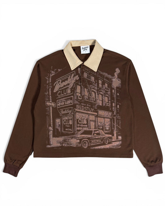 Club 287 Long Sleeve Polo (Brown)