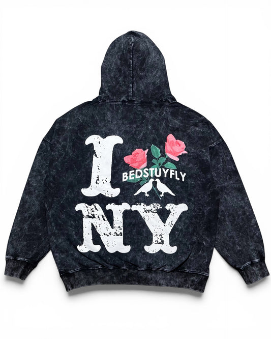Concrete Rose Vintage Hoodie (Black)