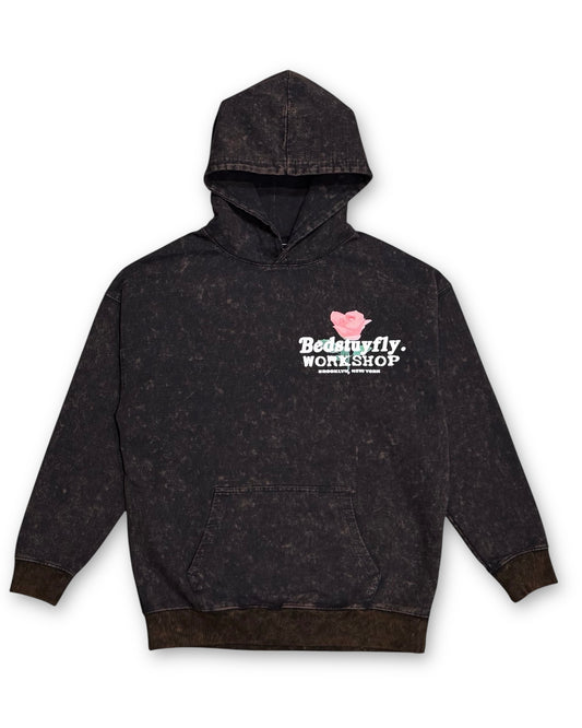 Concrete Rose Vintage Hoodie (Brown)