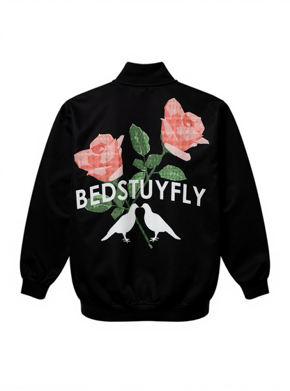 Give ‘em Roses Quarter Zip Black