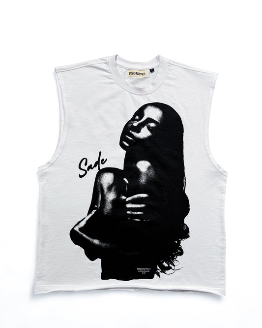 Sade Love Sleeveless T-shirt (White)