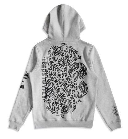 PAISLEY HOODIE (GRAY/BLACK) - Bedstuyfly