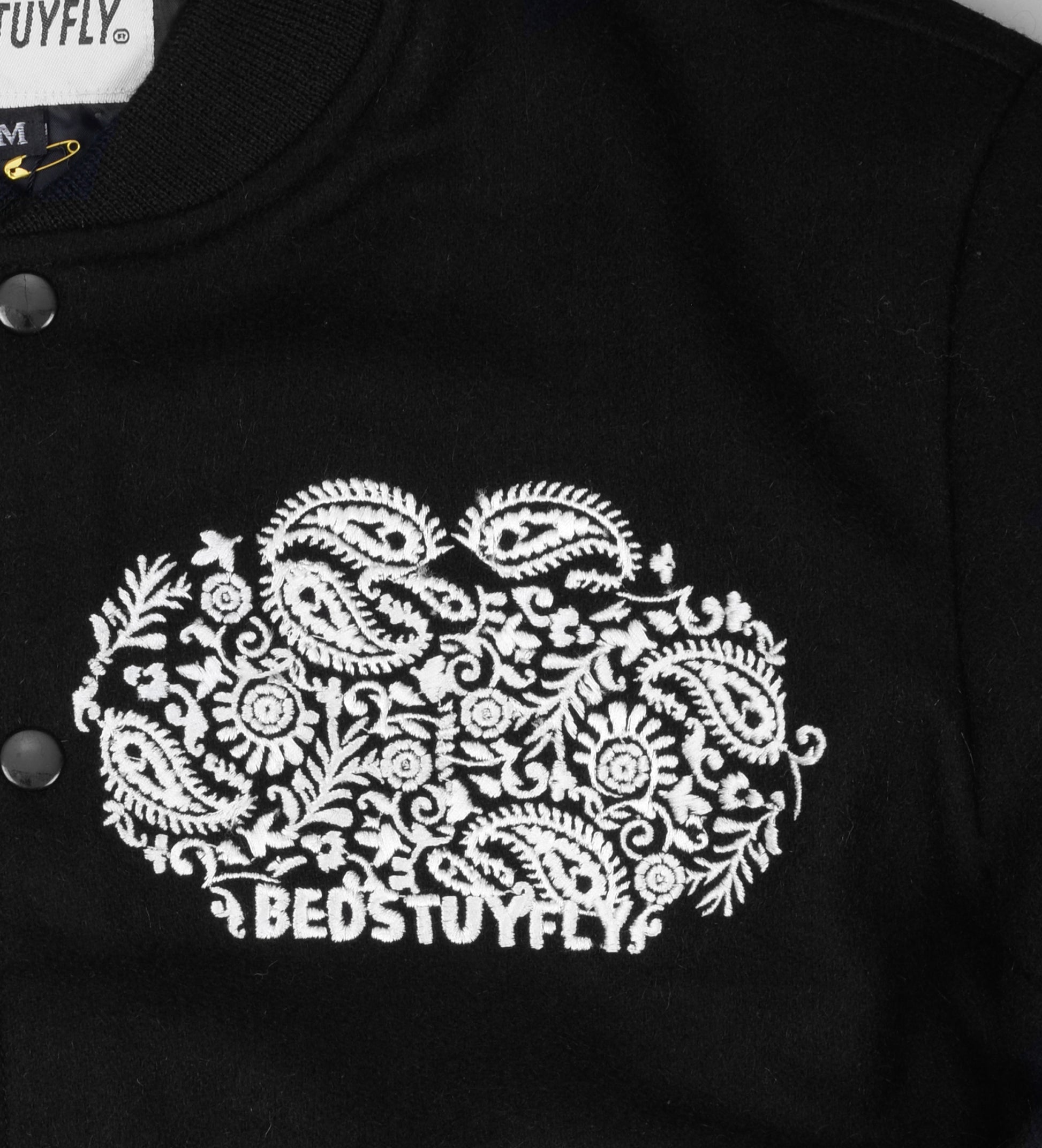 Paisley Varsity (Blk) - Bedstuyfly