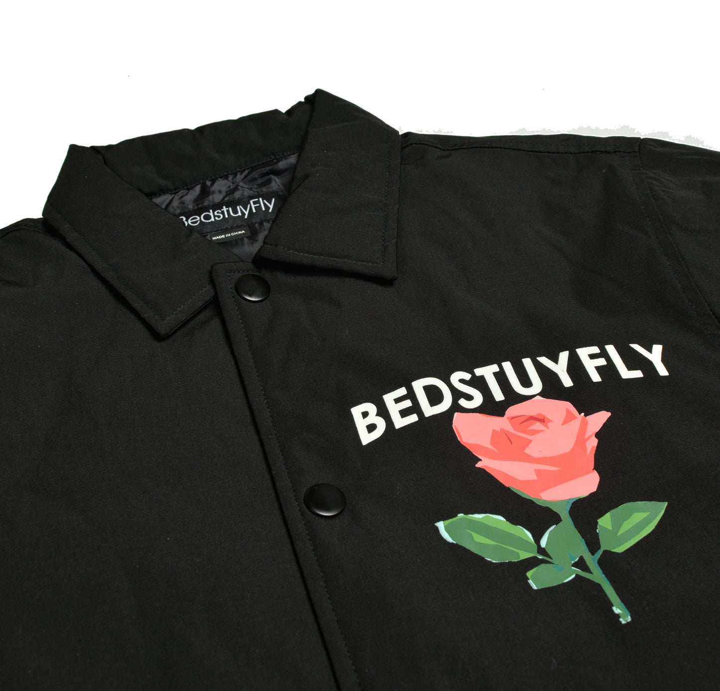 Give'm Roses Coach Jacket (Black) - Bedstuyfly