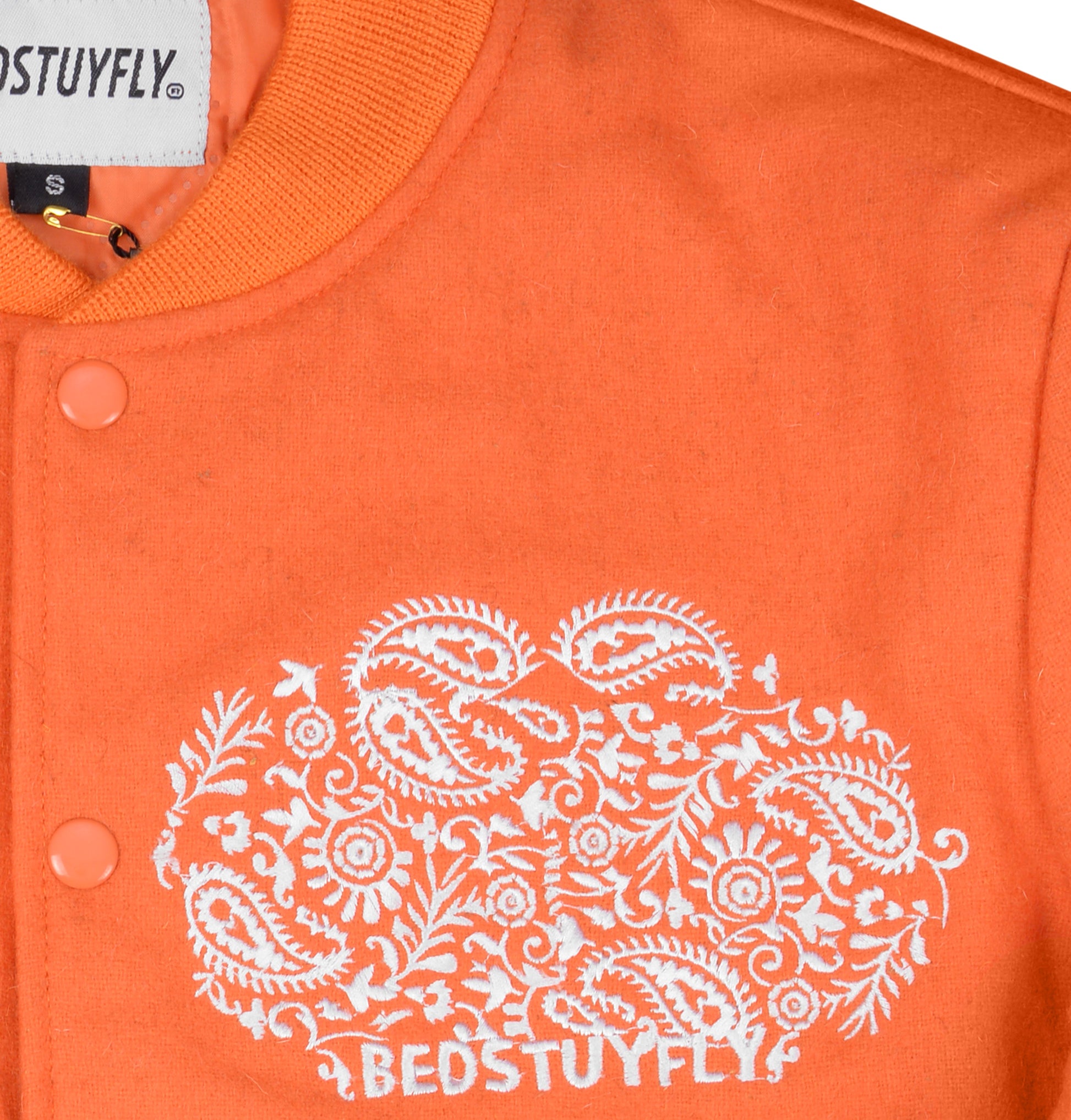 Paisley Varsity (Orange) - Bedstuyfly