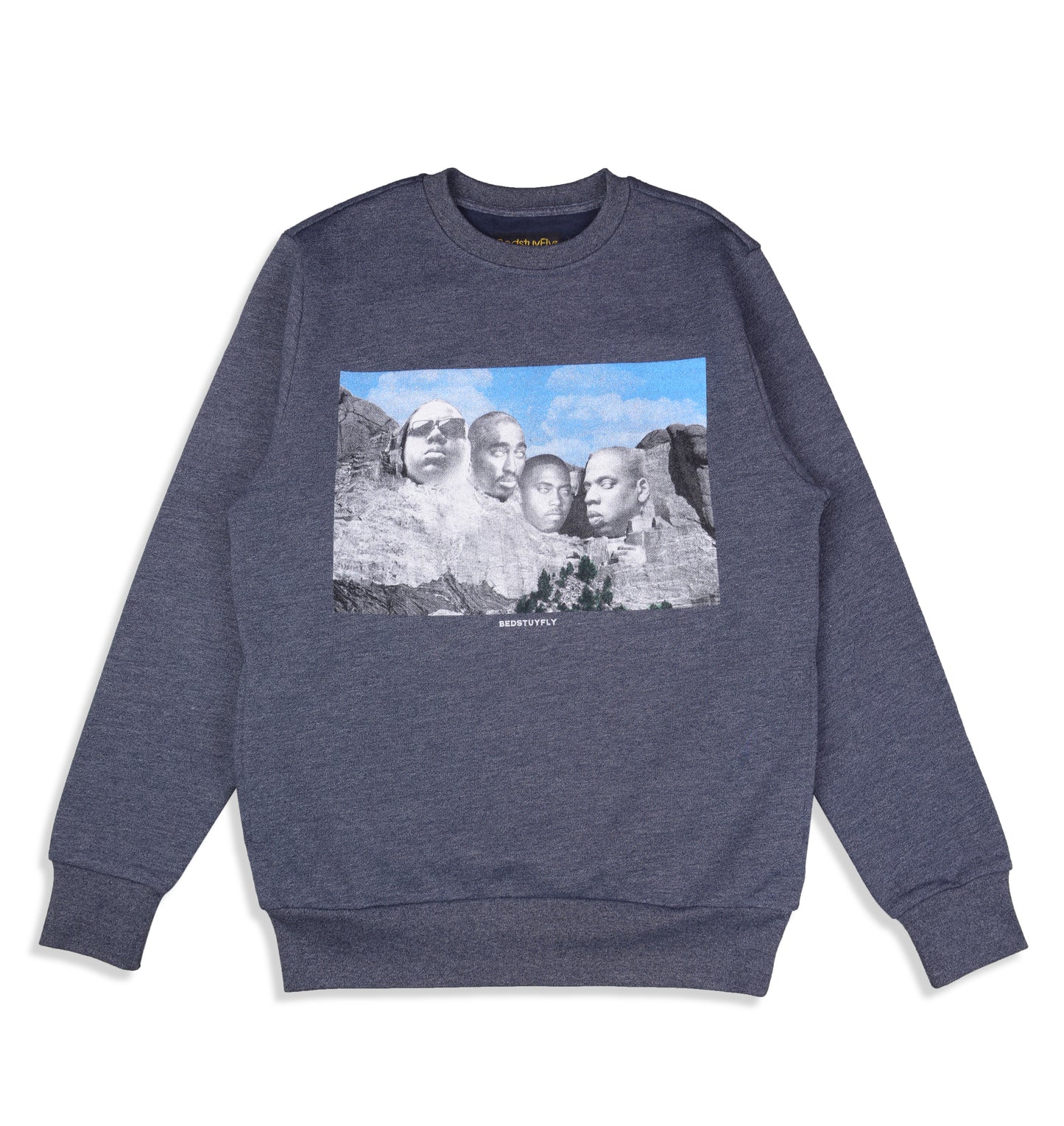 Mount Rapmore Sweatshirt (Blue) - Bedstuyfly