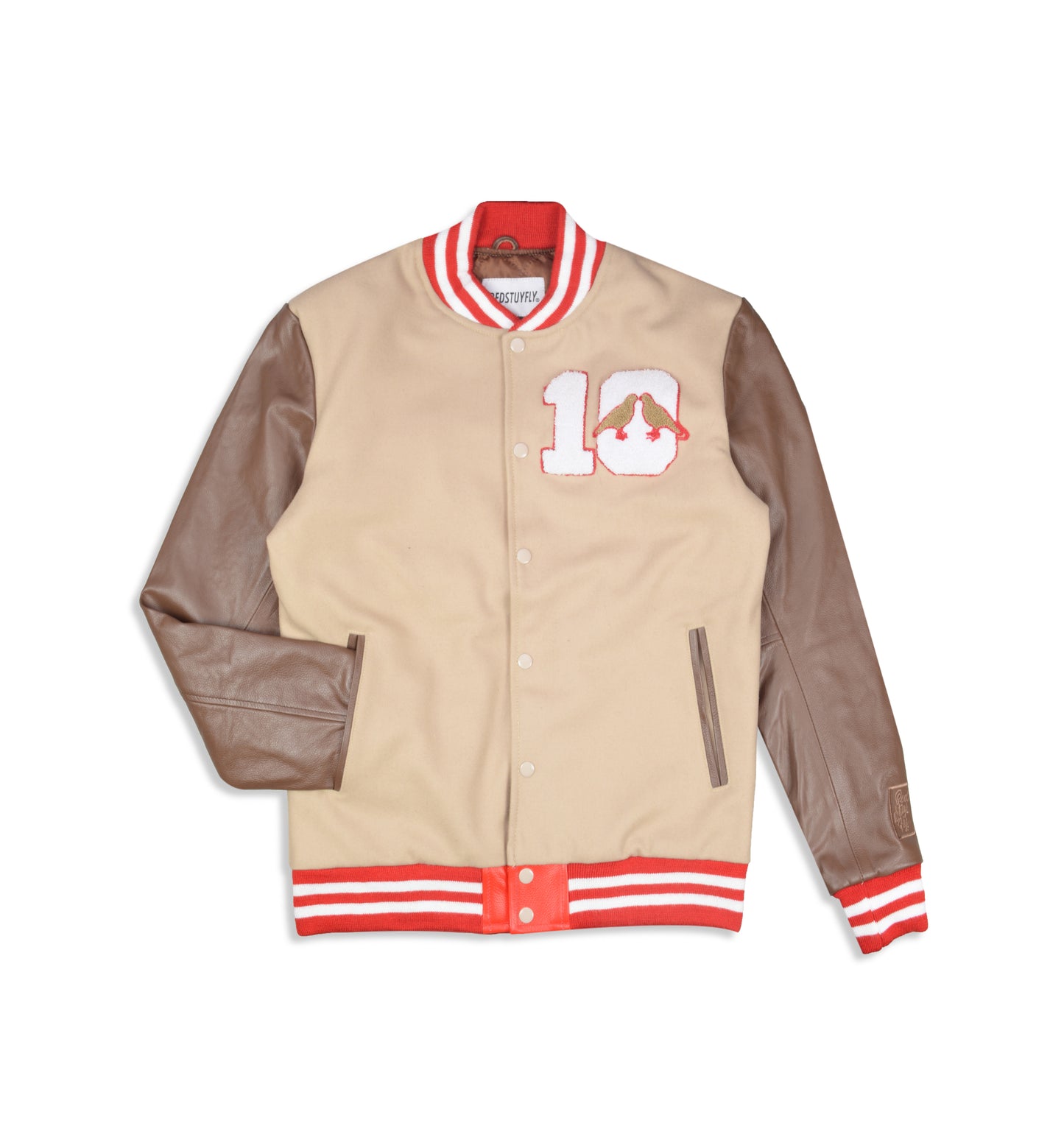 Brooklyn 10 Varsity Jacket (Tan) - Bedstuyfly
