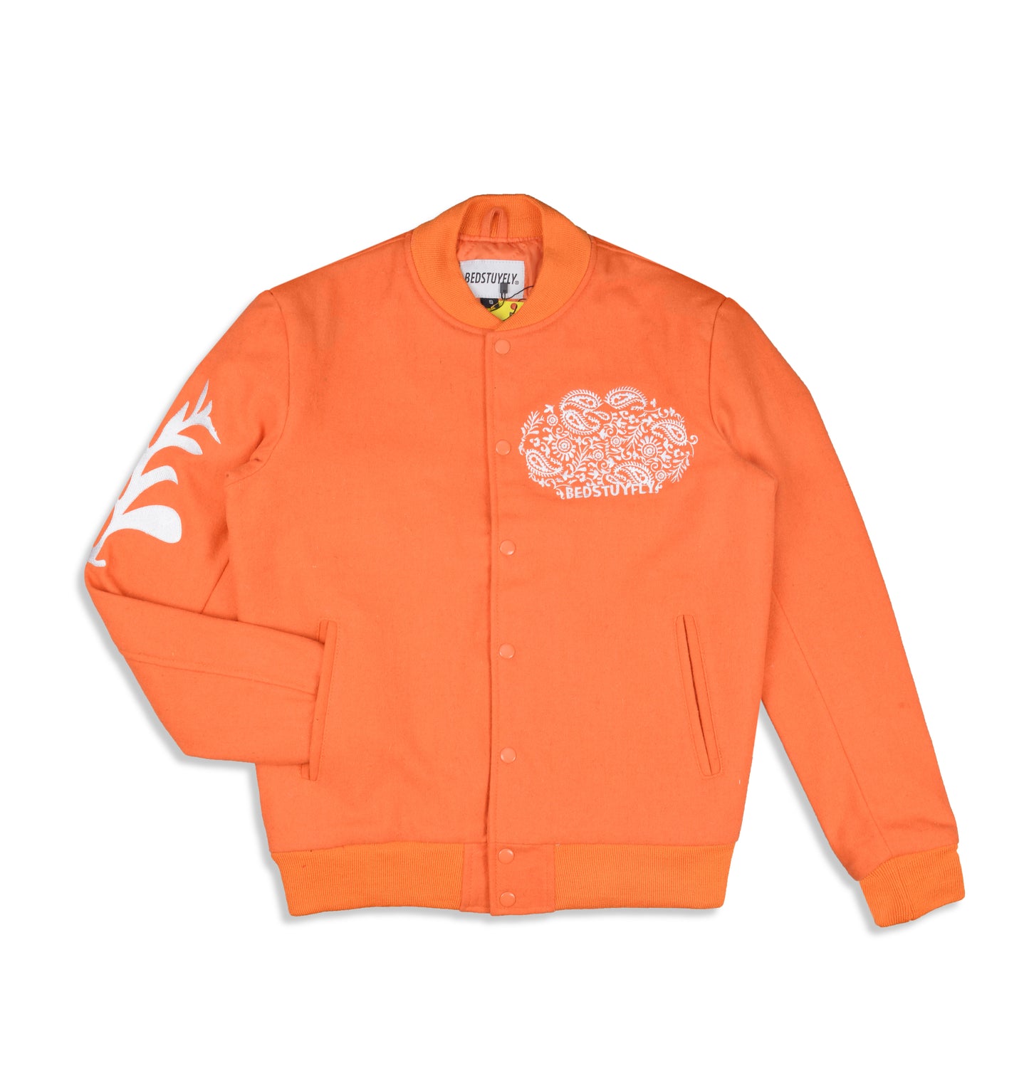 Paisley Varsity (Orange) - Bedstuyfly